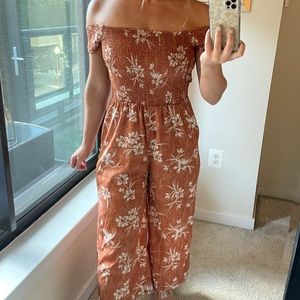 Francesca’s Burnt Orange Jumpsuit